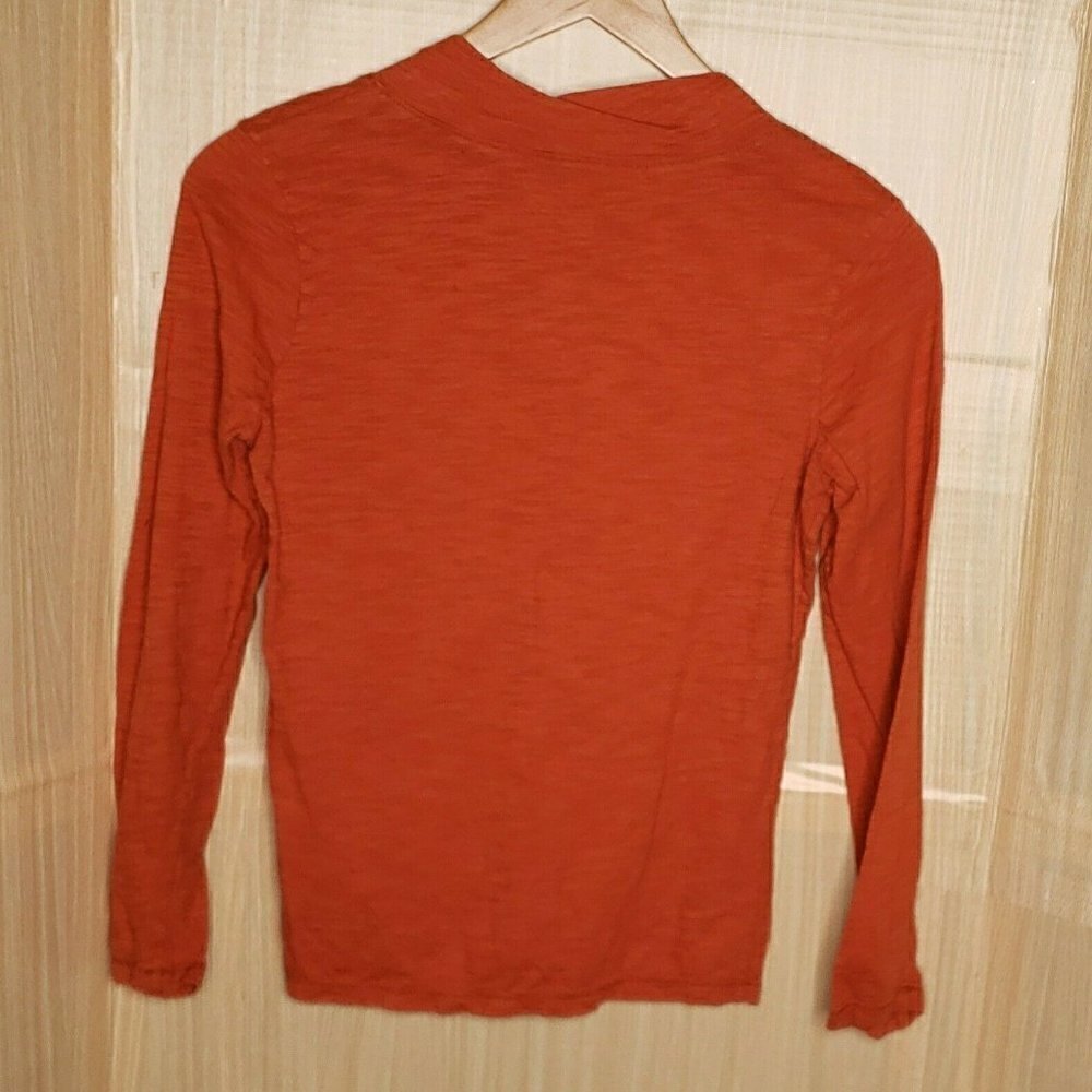 Neon Buddha Womens Orange Long Sleeve Knit Top Medium - Picture 2 of 4